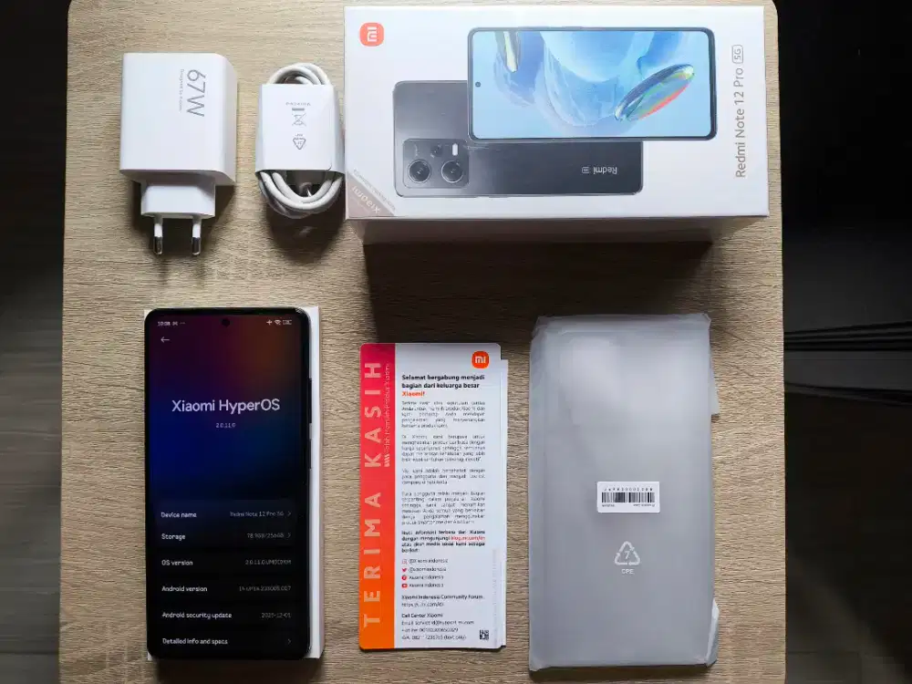 (SEKEN) Redmi Note 12 Pro 5G 8/256 sehat normal PLUS bonus
