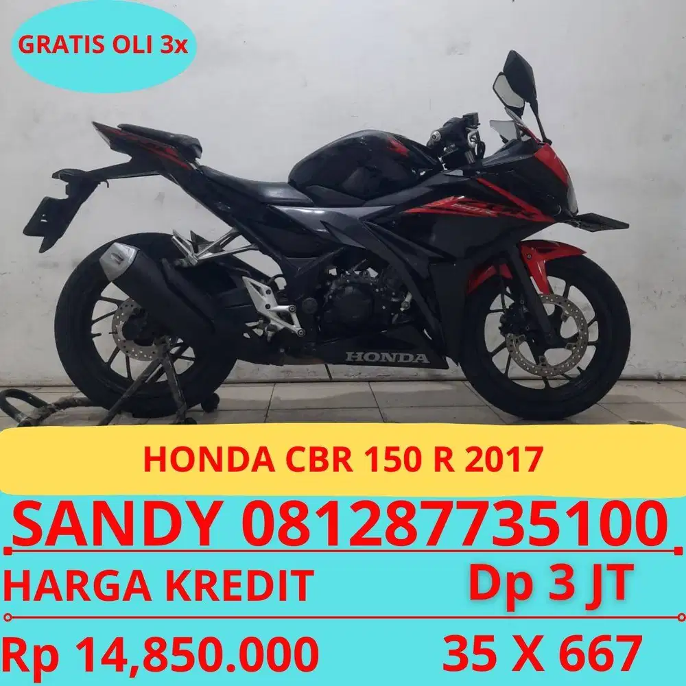 HONDA CBR 150 R 2017 DP MURAH 3 JUTA GUYSS