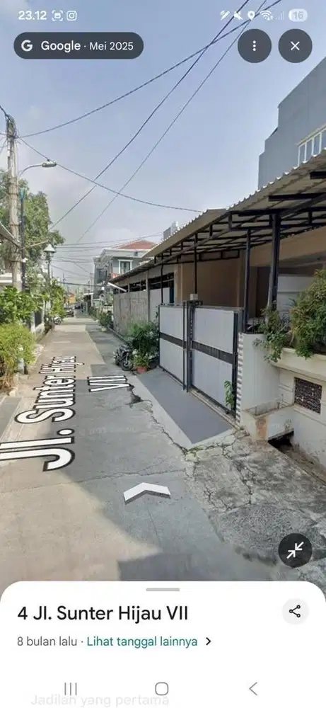 Rumah SUNTER HIJAU Uk 6x17cm RAPI