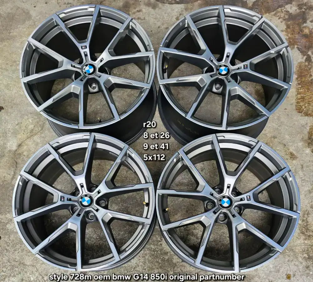 Velg oem bmw g14 850i style 728m fit for bmw seri G pcd 5x112