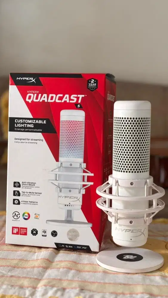 Microphone HyperX Quadcast S WHITE
