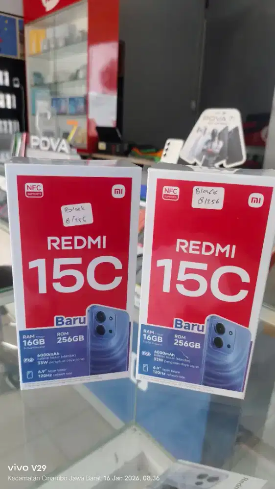 Redmi 15C 8+8/256gb NFC Baru spesial promo