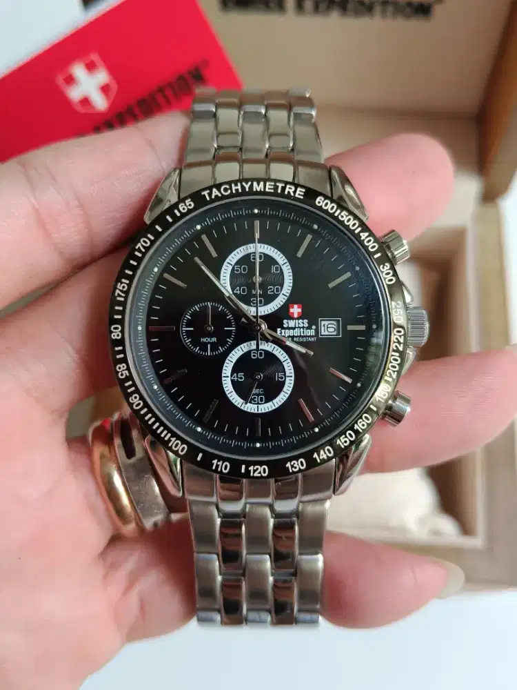 Jam expedition SE6022M chronograph original bekas fullset full link