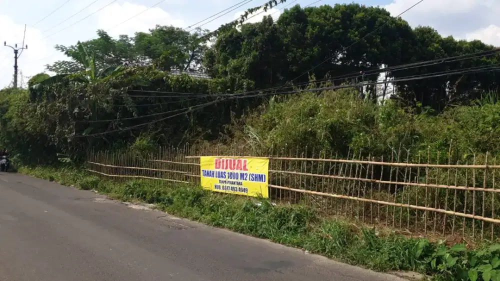 Dijual Tanah Pekarangan 1000 M persegi, jalan raya menuju G Bunder