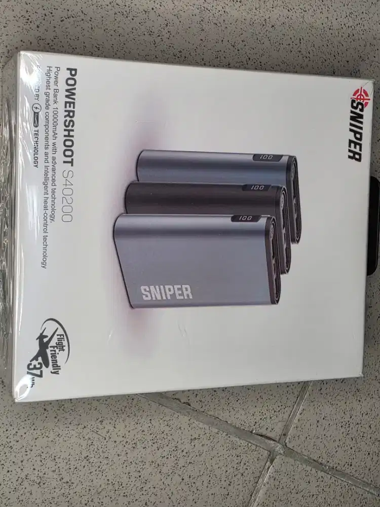 Metal Powerbank SNIPER 10.000mAh tipe Powershoot S40200