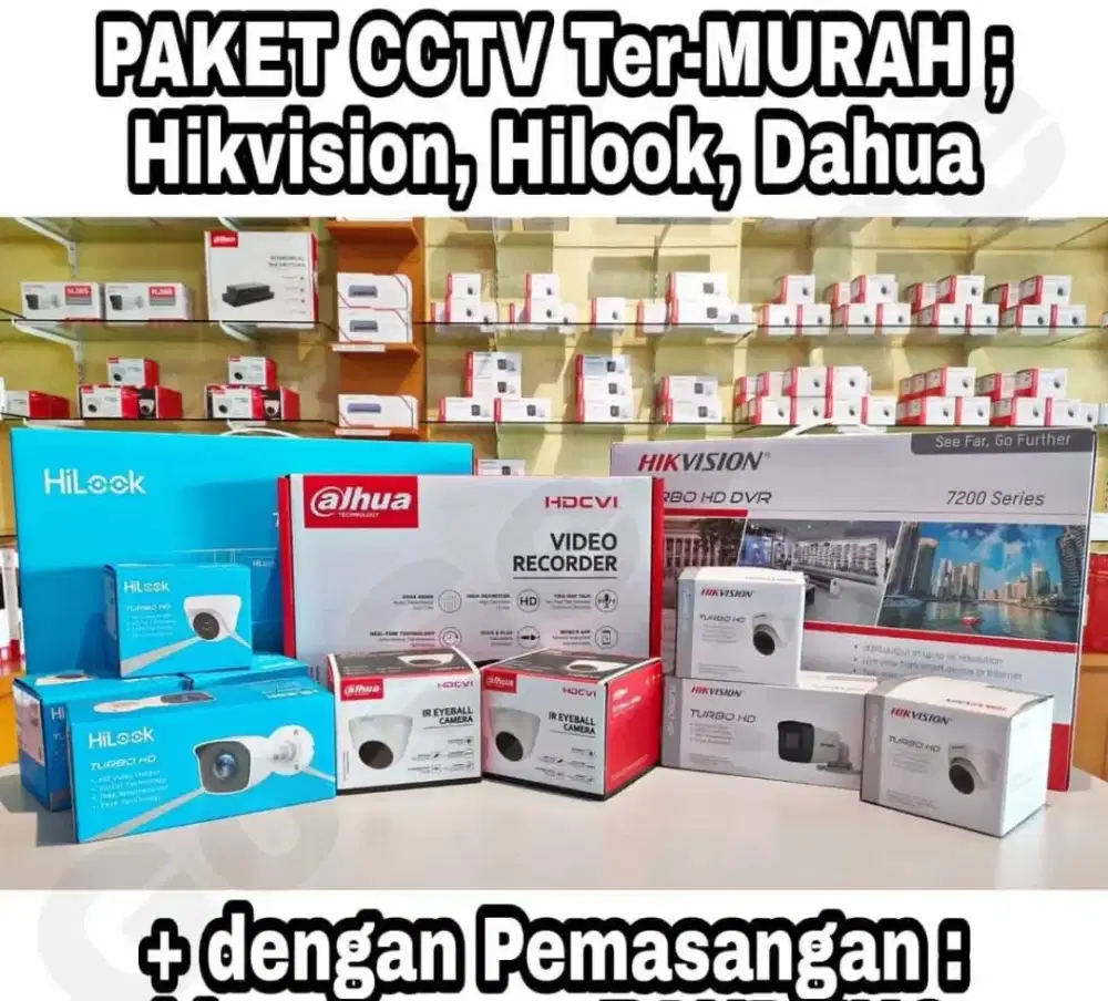 Agen + pasang paket kamera CCTV hilook HIKVISION free intalasi