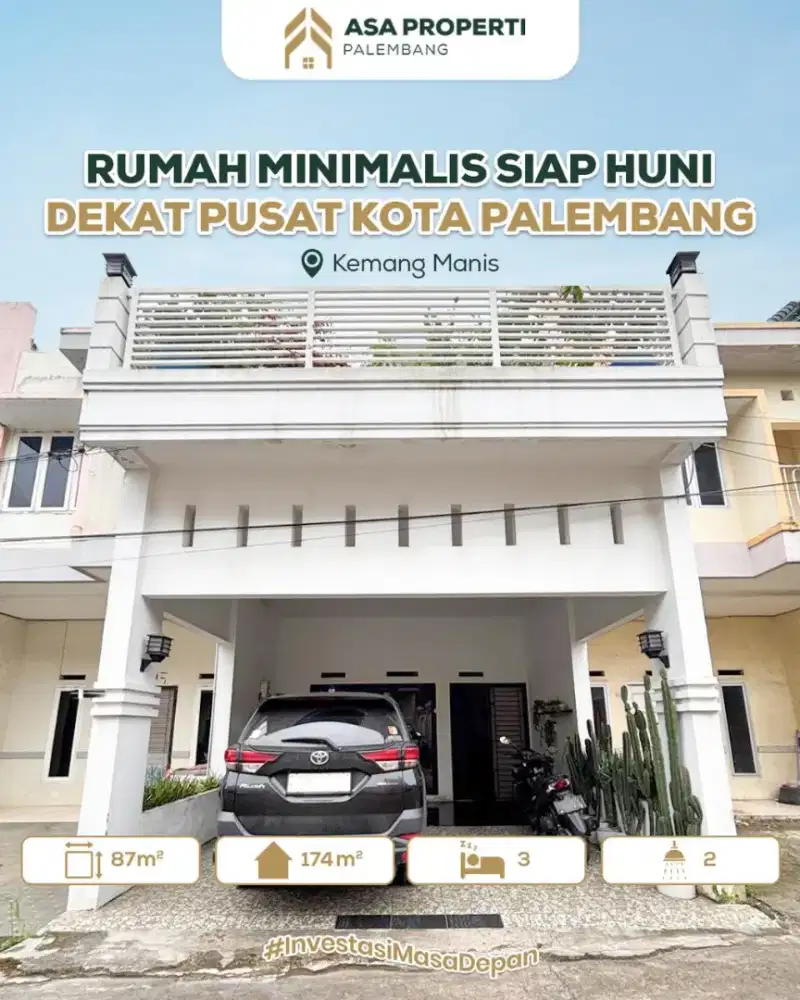 DIJUAL RUMAH BAGUS TERAWAT KEMANG MANIS DEKAT PUSAT KOTA PALEMBANG