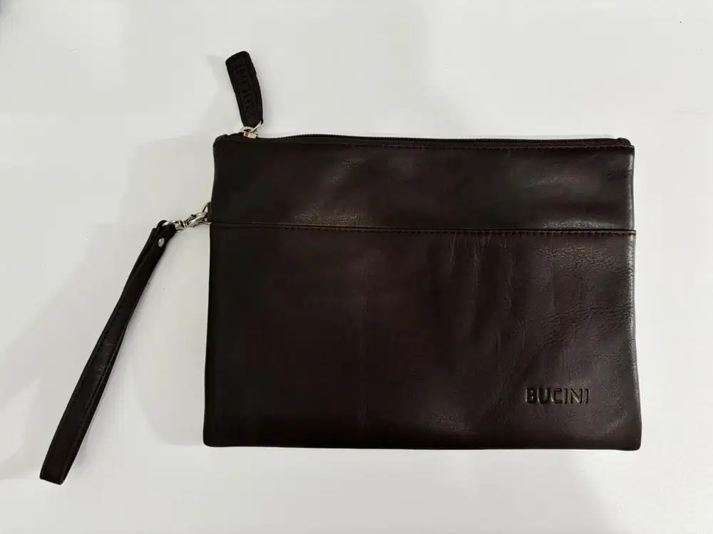 Leather Clutch Pouch Bucini
