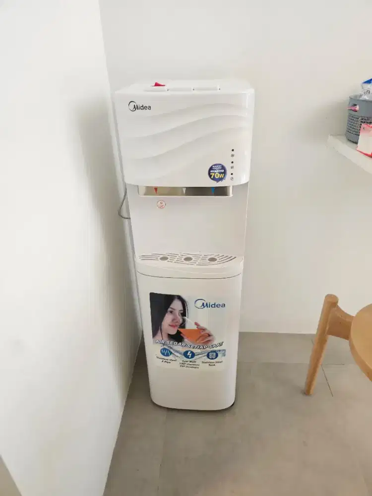 Dispenser Galon Bawah Midea YD-1634W -  Dingin & Panas Normal (Mulus)
