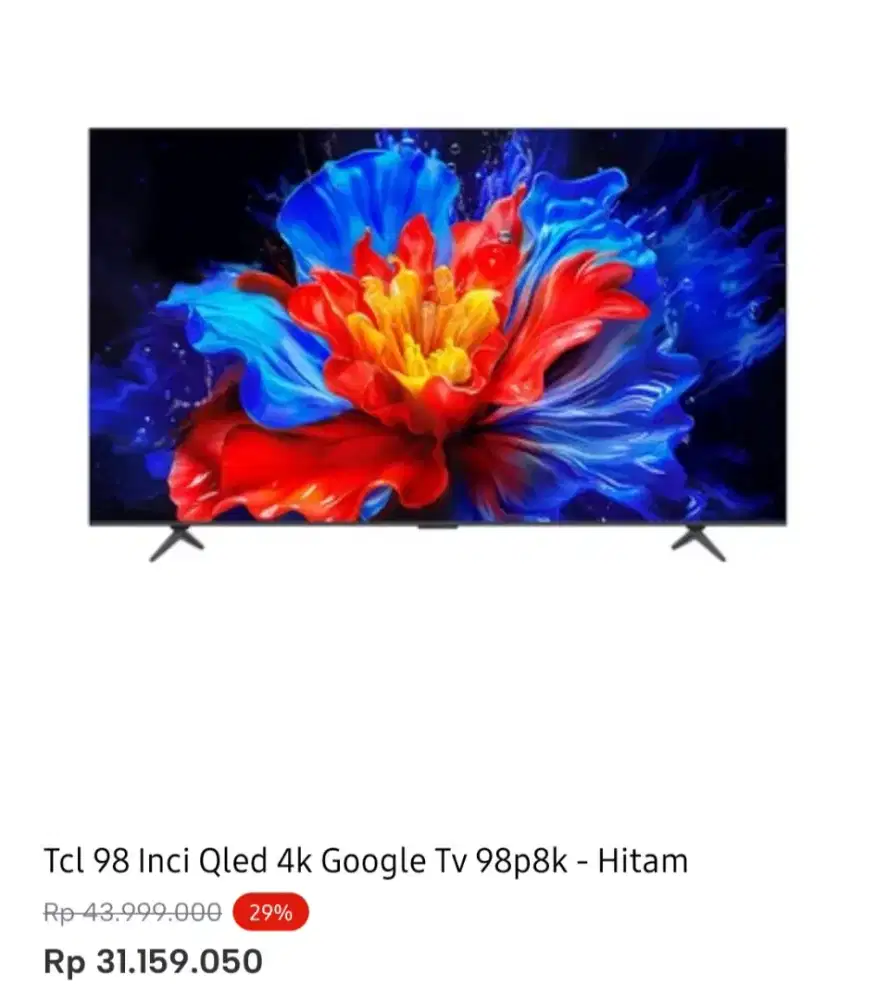 TCL SMART TV 4K 98 INCI