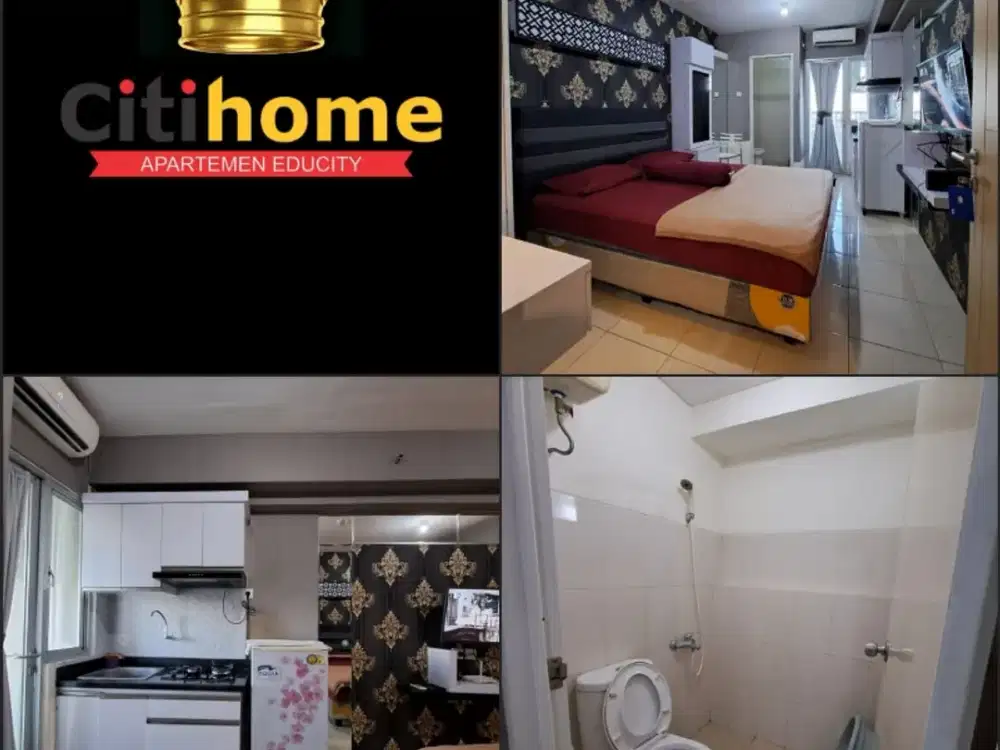 Sewa bulanan Studio furnish apartemen educity by Citihome