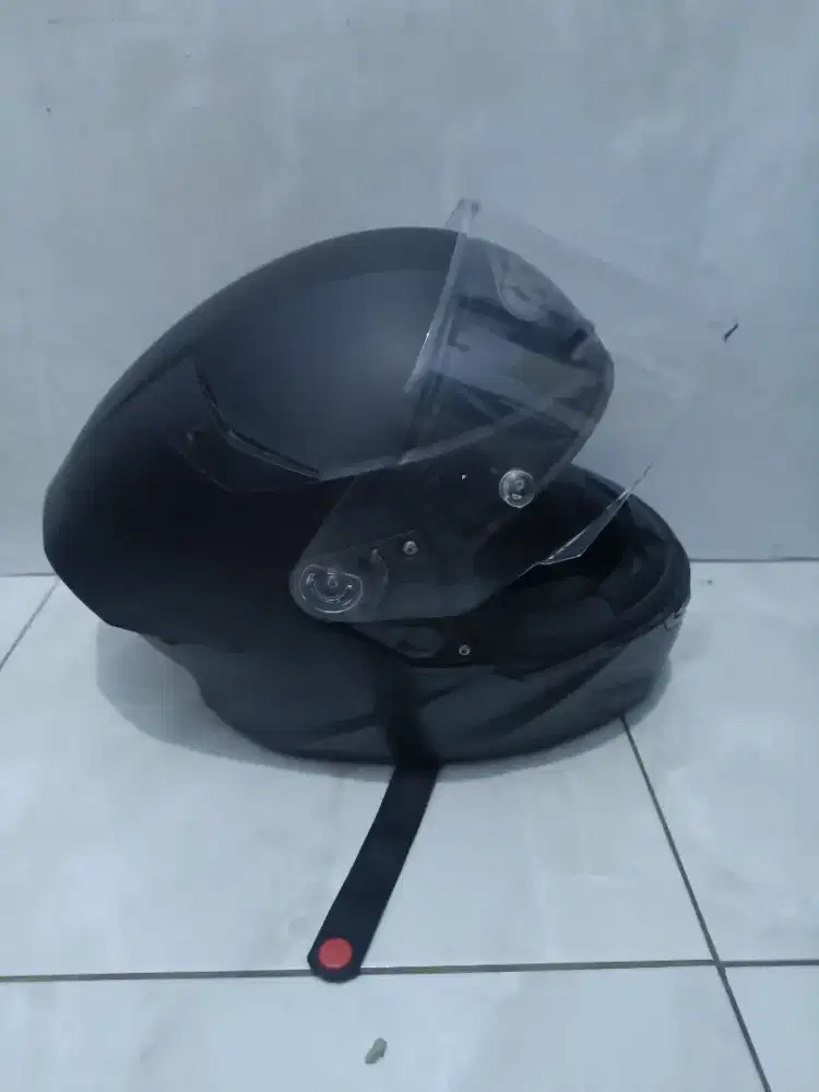 Helm KYT Black Doff + Intercom Maxto M2