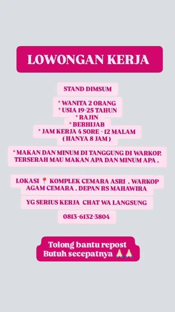 JAGA STAND DIMSUM CEMARA ASRI