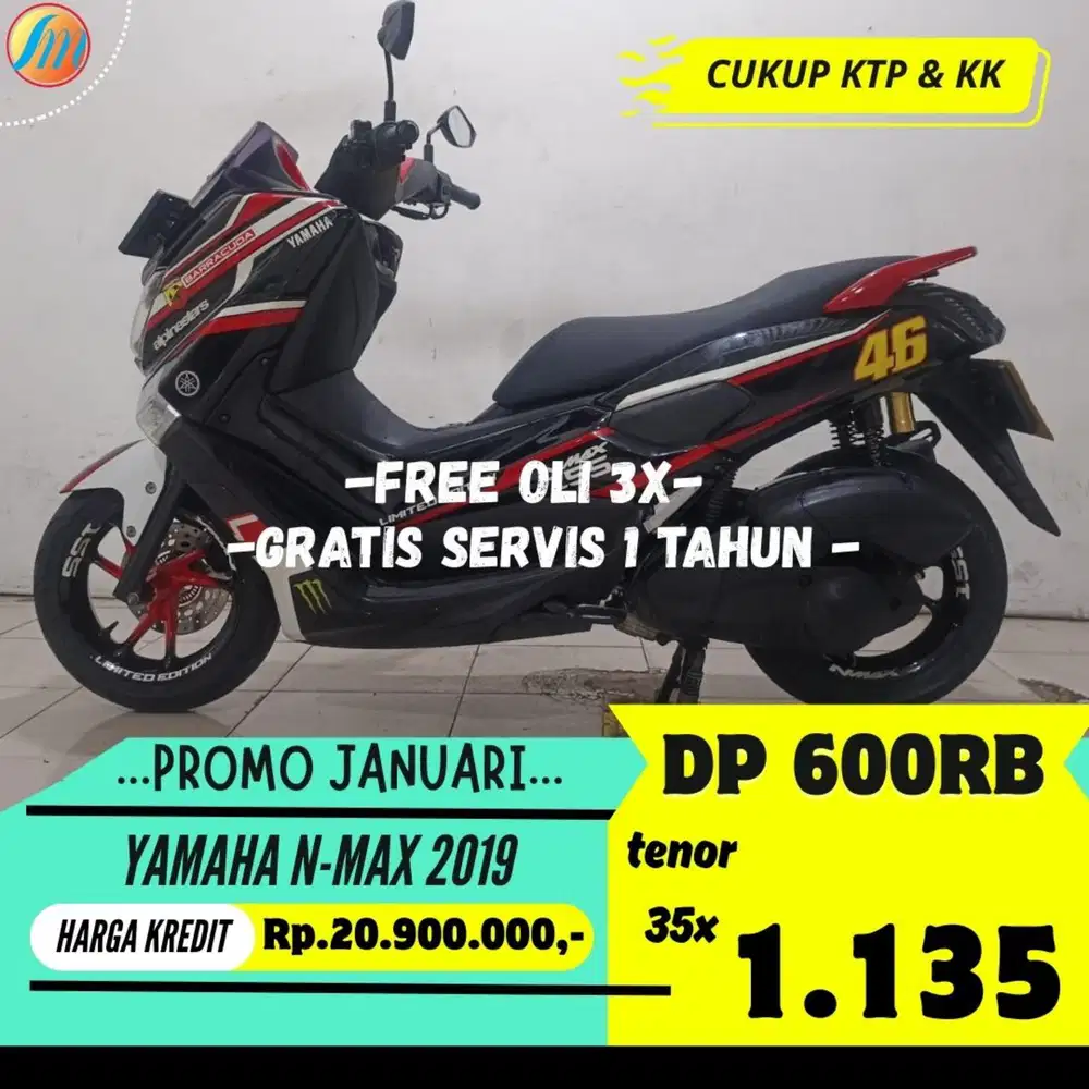 YAMAHA NMAX 2019 DP 600RIBU ANGSURAN SANGAT RINGAN BERGARANSI KTP KK