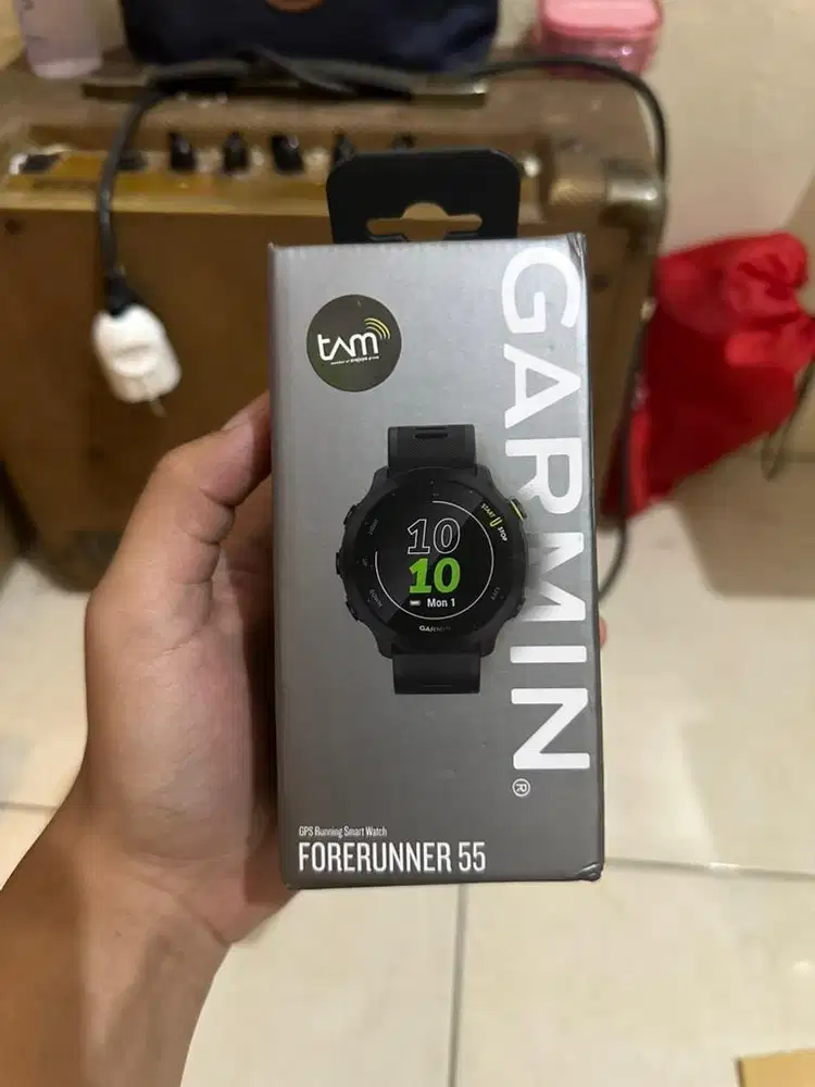 Garmin forerunner 55 black kondisi baru garansi 2th
