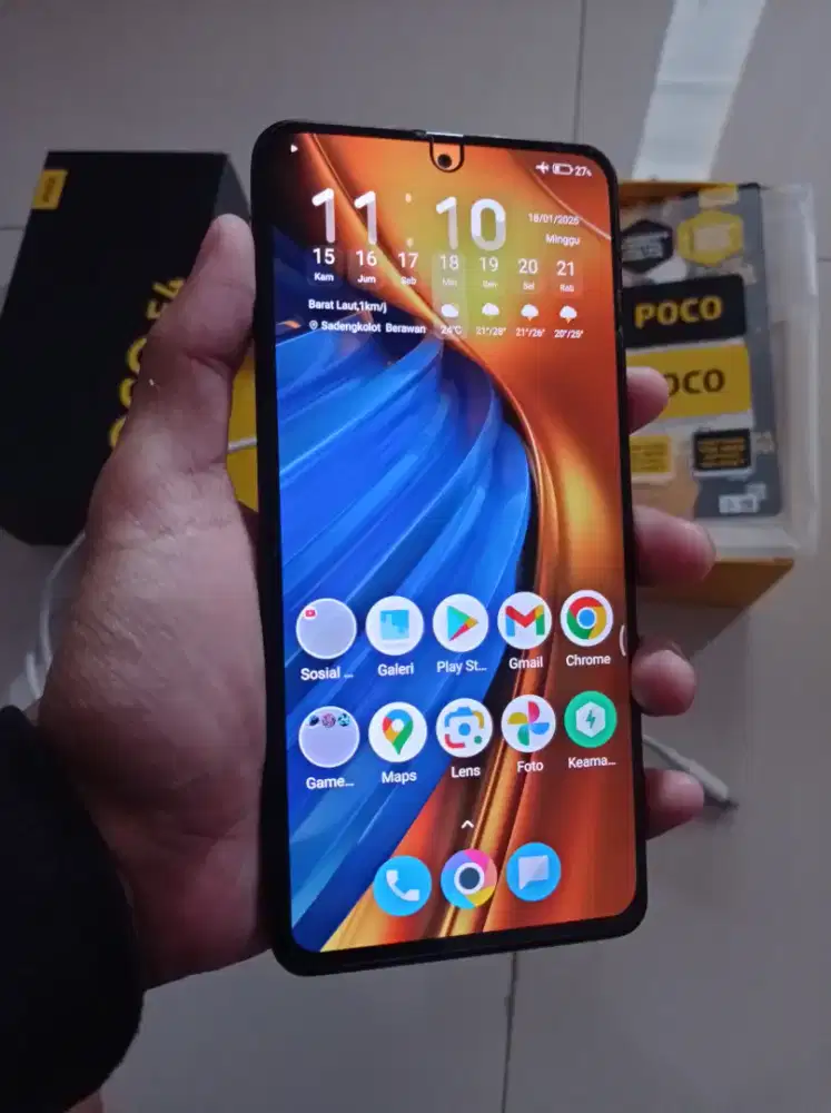 Jual HP Xiaomi Poco fullset bekas ram 8/256 Snapdragon 870 5G UFS 3.1