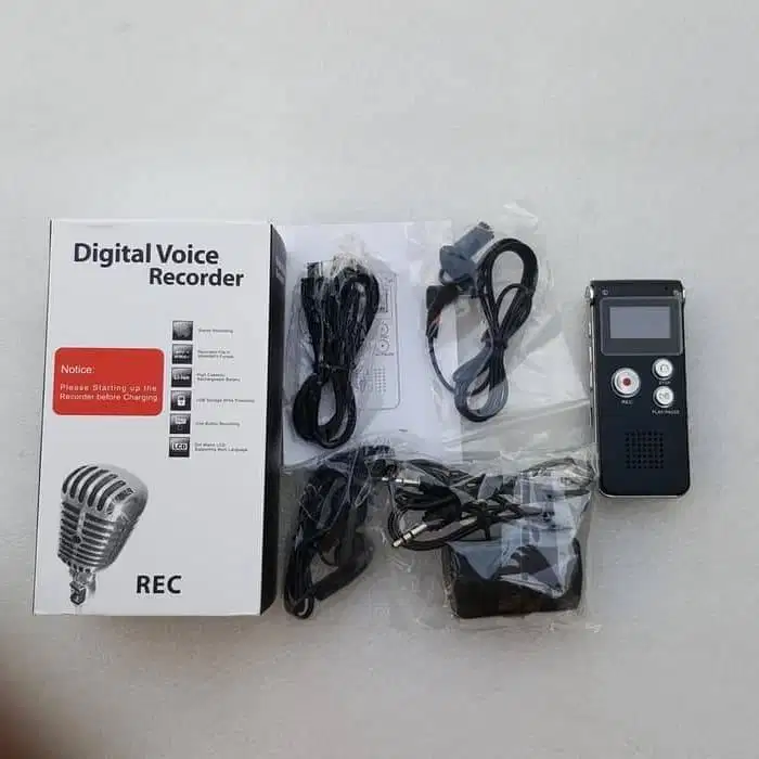 USB Digital Voice Recorder 8GB + Mp3 Player - Hitam 8 GB