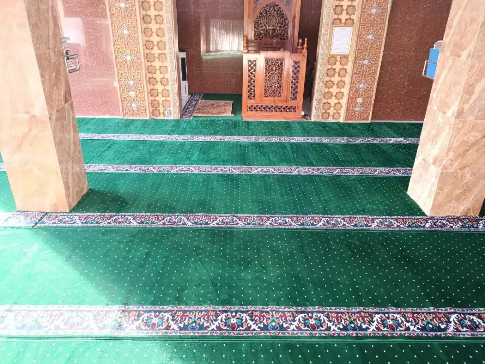 JUAL KARPET MASJID SEMI IMPORT TEBAL FREE OBRAS JAHIT