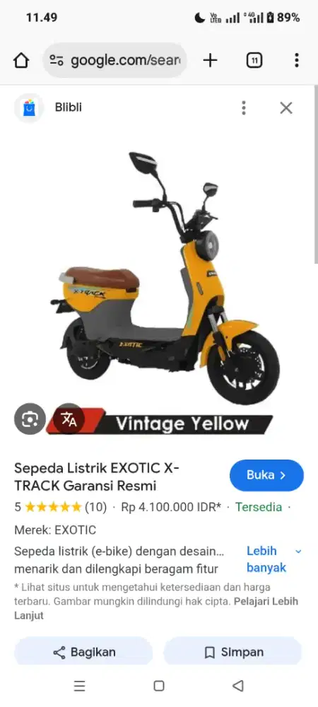 Sepedalistrik exotic vintage promo disc 500k