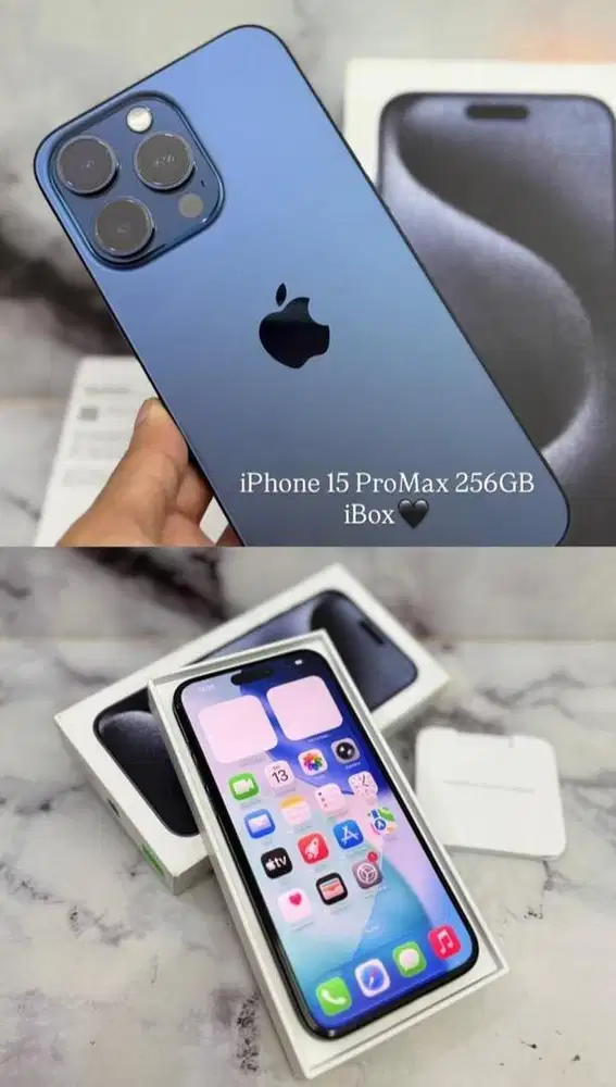 Iphone 15 pro max ram 256 ibox mulus lengkap
