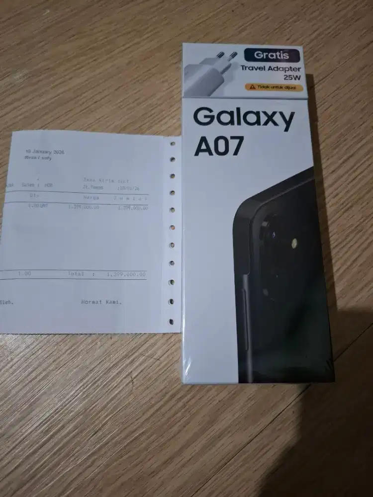 Samsung A07 4/64 kondisi baru masih segel box