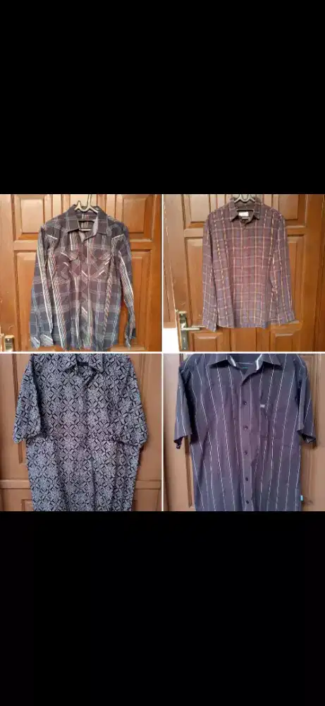 Jual borongan kemeja 4pc