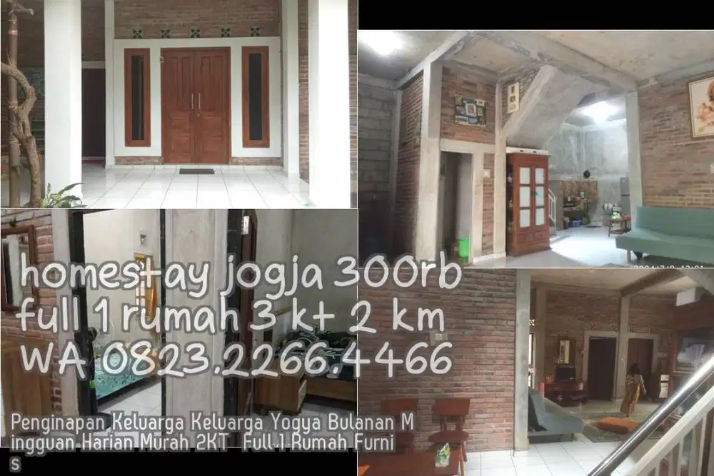 Penginapan Keluarga Keluarga Yogya Bulanan Mingguan Harian Murah 2KT