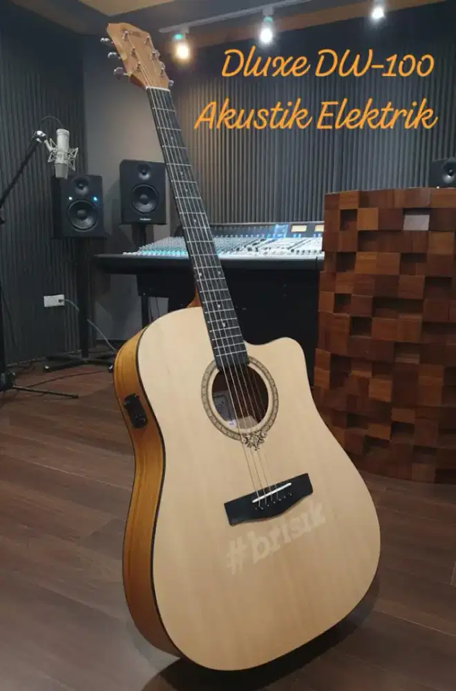 Gitar dluxe Akustik Elektrik Original Terawat siap konser