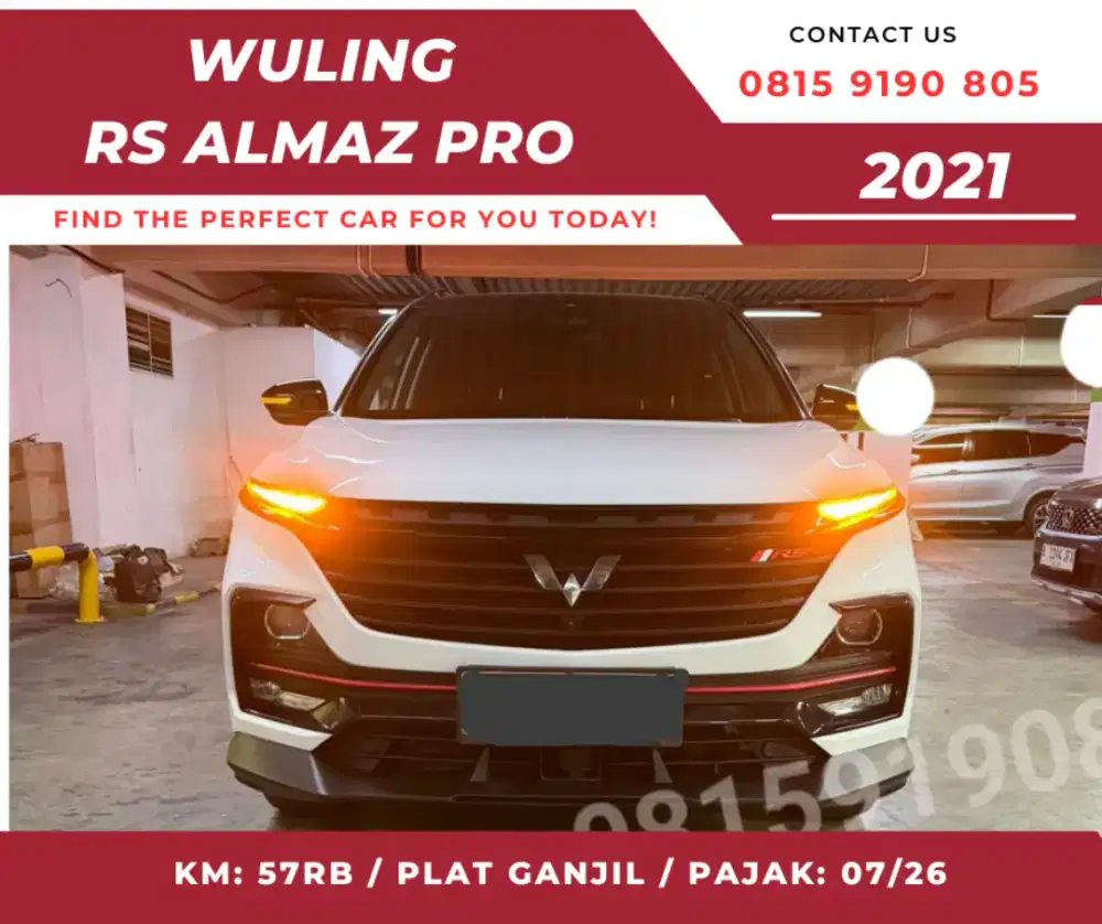 Wuling Almaz Turbo 5 seater matic tahun 2019 km45rb