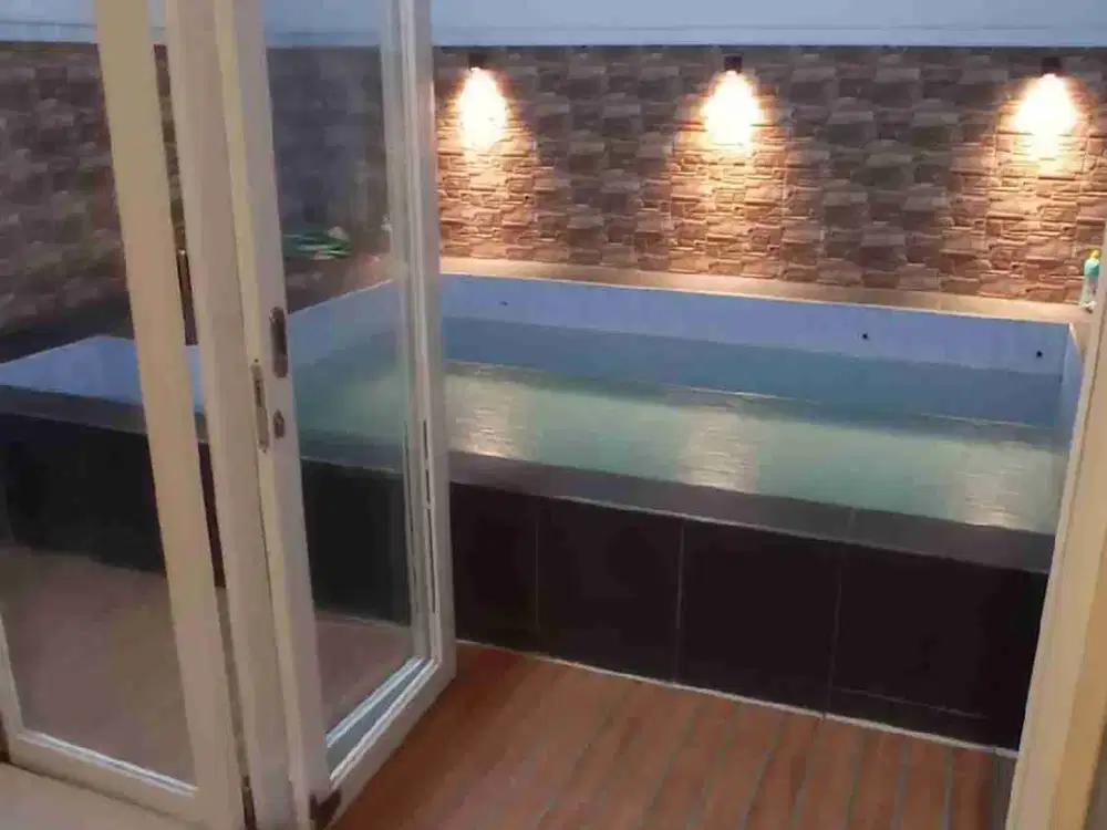 RUMAH PLUS KOLAM RENANG HARGA 1,150 M NEGO SHM