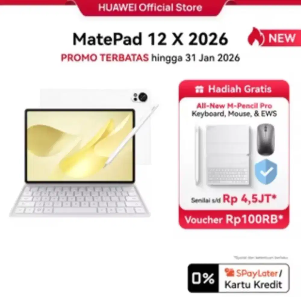 Matpad HUAWEI 12X 2026 Free Bonus Seharga 4,5jt