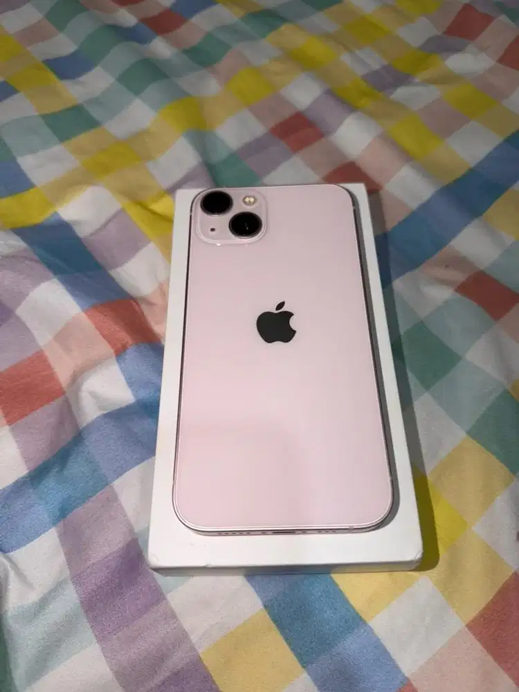 iphone 13 pink 128 gb ex garansi resmi digimap BH 100 mulus fullset