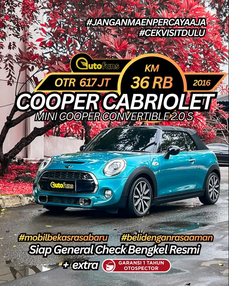 Km 36 Rb Mini Cabrio 2.0 S 2017 Coopers Cabriolet Convertible 2016