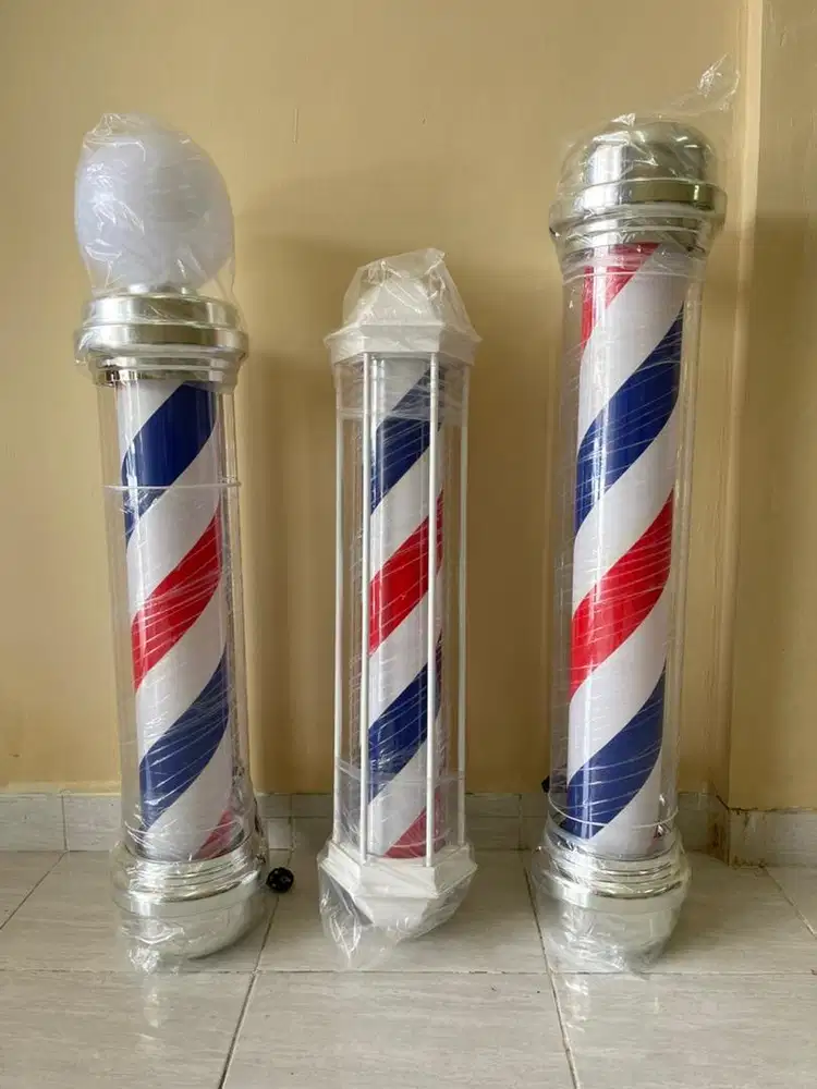 Lampu barbershop IMPORT murah barberpole salon pangkas rambut cukur mu