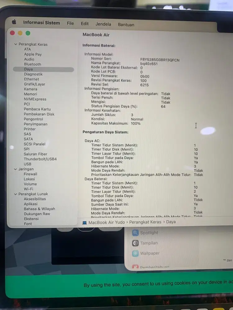 WTS Macbook Air M2 16/256 iBox Garansi Oktober 2026