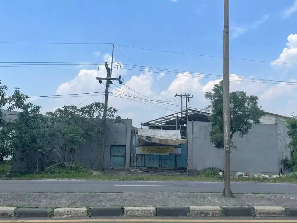 Pabrik + Gudang Murah di 0 Jalan Raya Bypass Krian