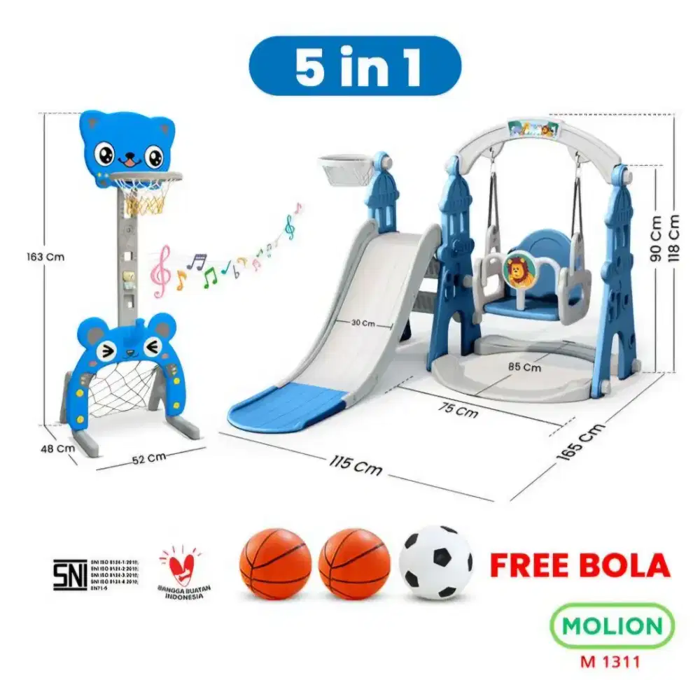 Mainan Prosotan, Ayunan, Ring Basket Anak