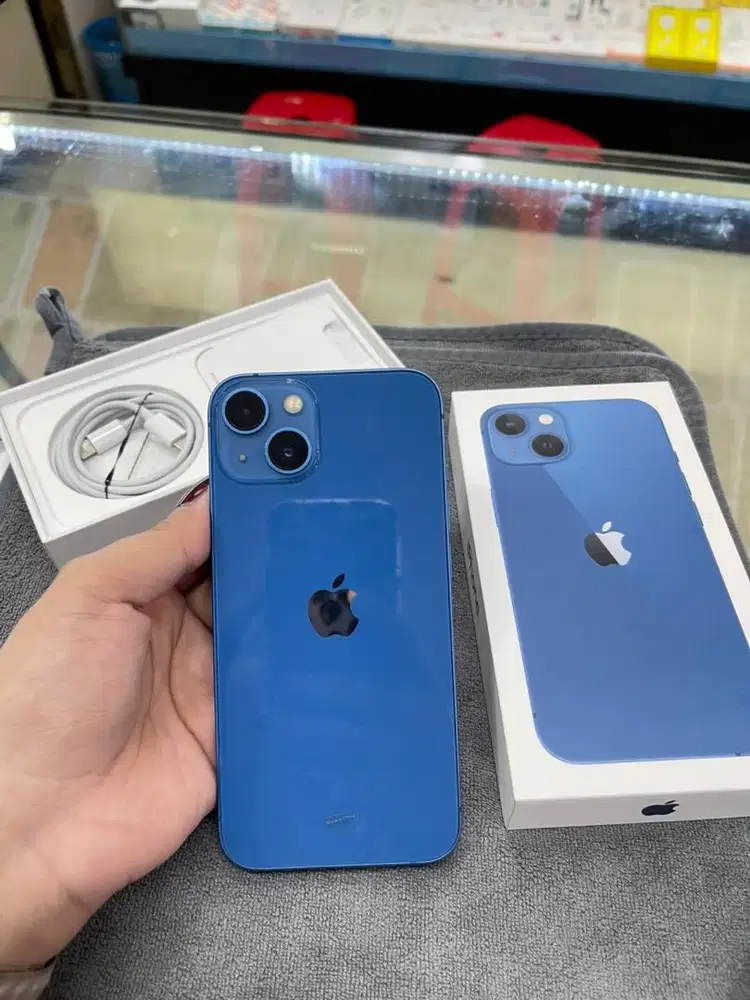 Iphone 13  128 blue ex ibox fullset bh90%