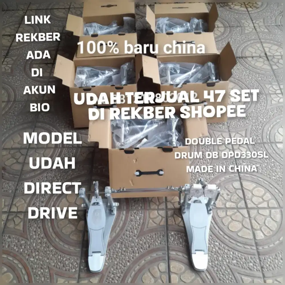100%br TERJUAL 49 SET DI SHOPEE DIRECT DRIVE DOUBLE PEDAL DRUM DB