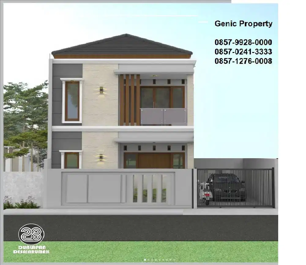 2 Lantai Free Desain, Perum Strategis Blkng Luwes Gentan. Bs KPR