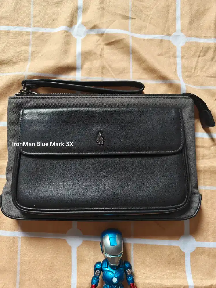 Clutch Hush Puppies Louie Grey Tas Dompet Unisex  Wallet Handbag