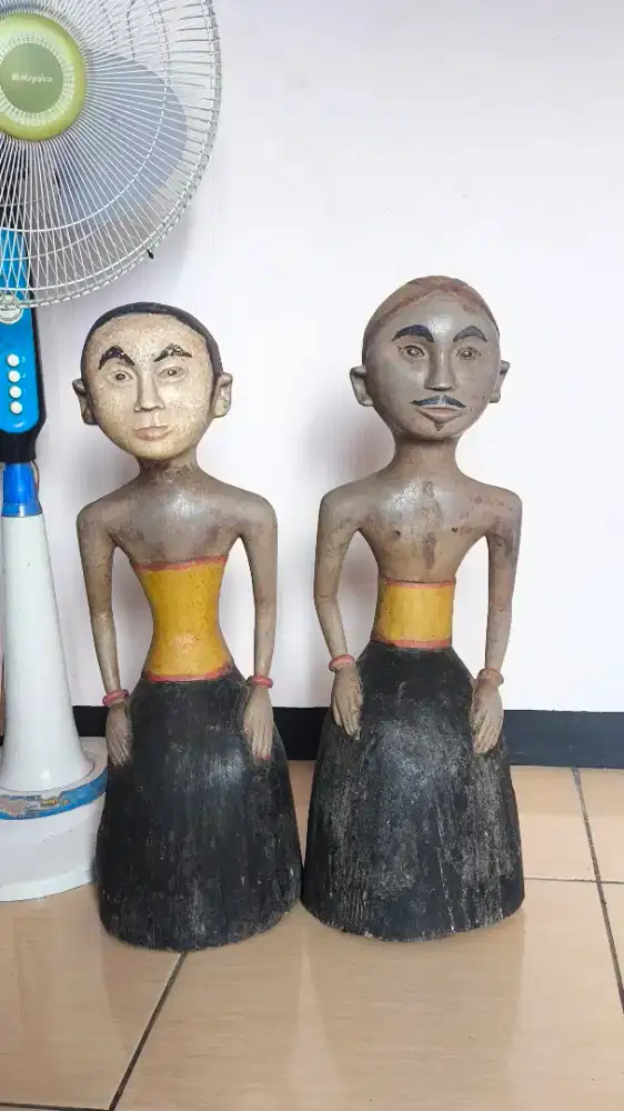Patung kayu tua loro Blonyo sepasang original