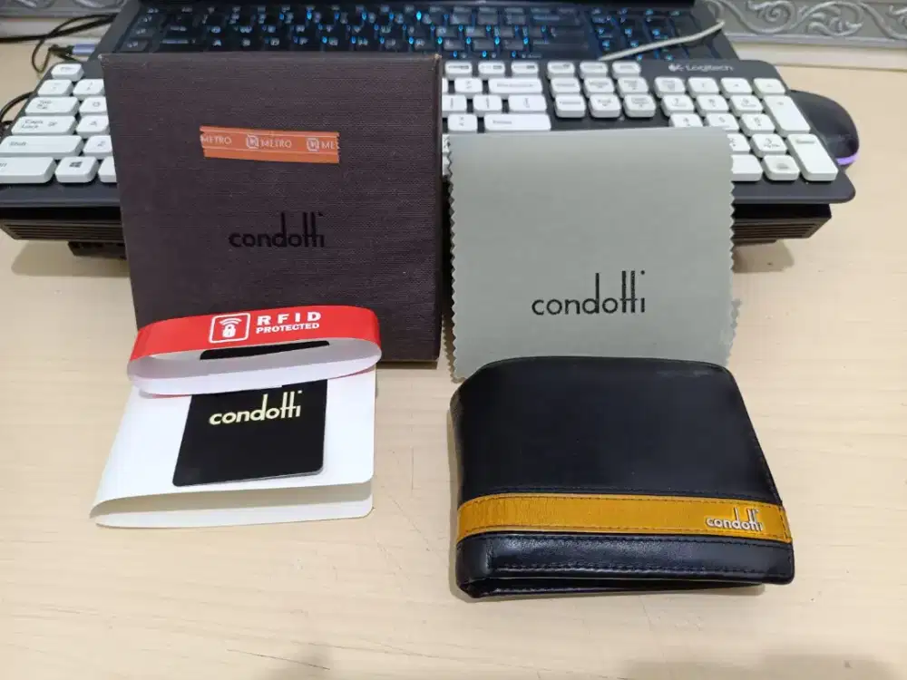 Dompet Pria Condotti RFID Protected Original Leather Fullset Pribadi