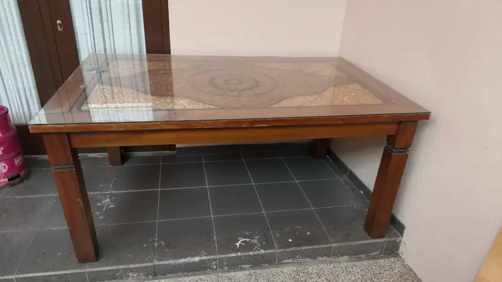 Meja makan Jati like new