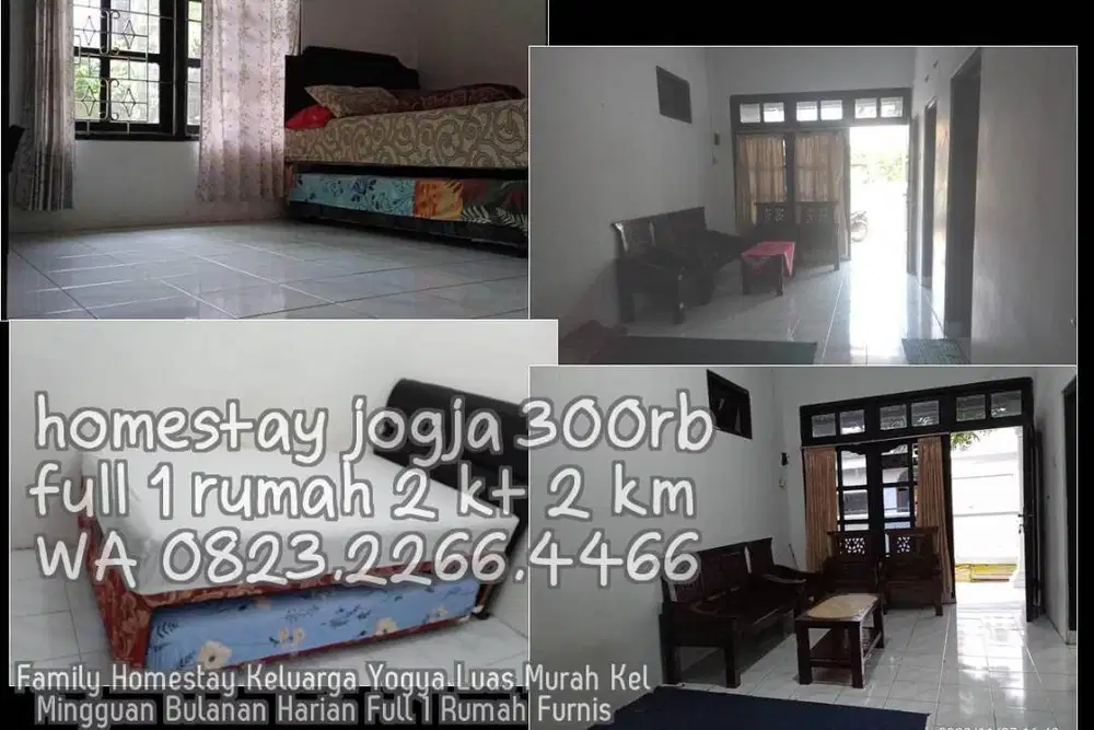 Family Homestay Keluarga Yogya Luas Murah Kel  Mingguan Bulanan Harian