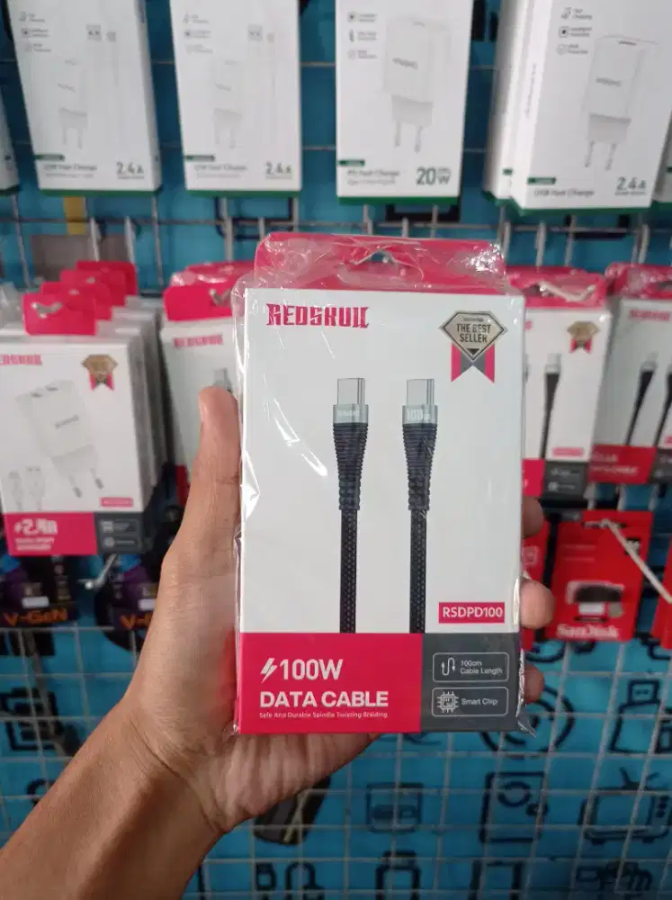 Kabel Data Type-C to Type-C 100W Redskull