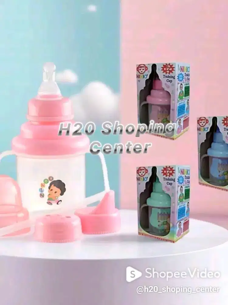 1 pcs botol dot tempat minum training cup 3in1 free bpa bayi asi susu