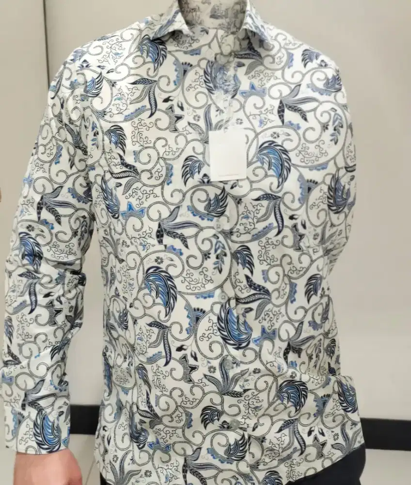 Jual batik lengan panjang merek Batik Keris, Size S.