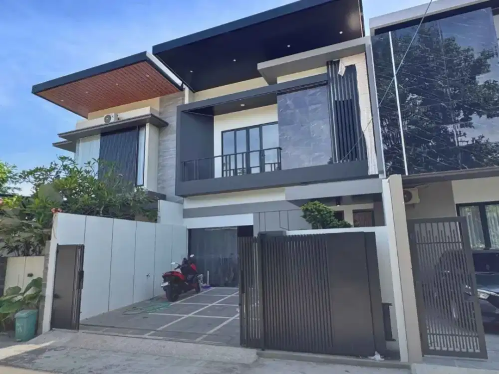 Satu Unit Terakhir Rumah Mewah Minimalis Jogja Utara area dekat jalan kaliurang kampus UII desain kekinian bangunan premium tata ruang maksimal