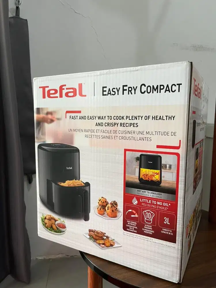 Air fryer Tefal Easy Fry Compact 3 warna hitam baru